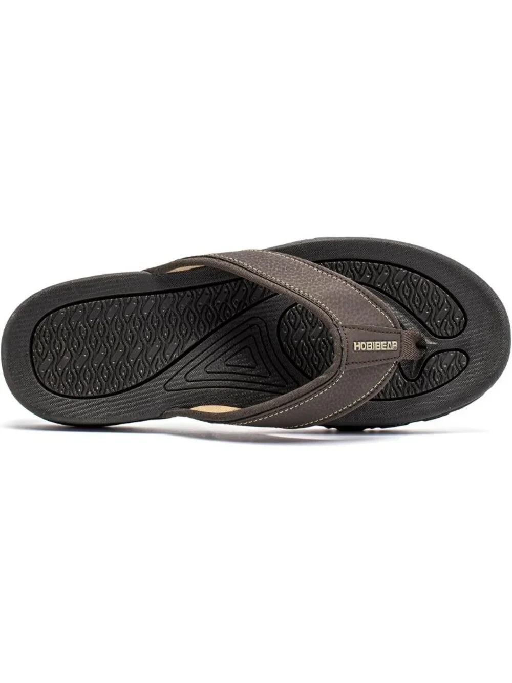 Men's Brown Sport Flip Flops Comfort Outdoor Rubber Casual Thong Sandal Shoes